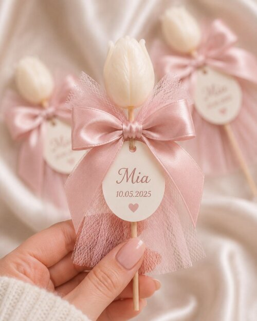 Vela Tulipa Encanto Personalizada