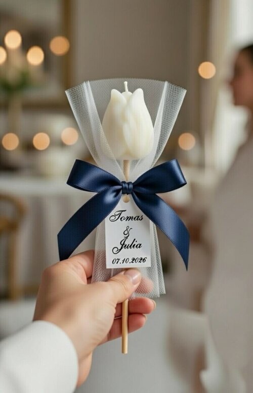 Vela Tulipa Encanto Personalizada