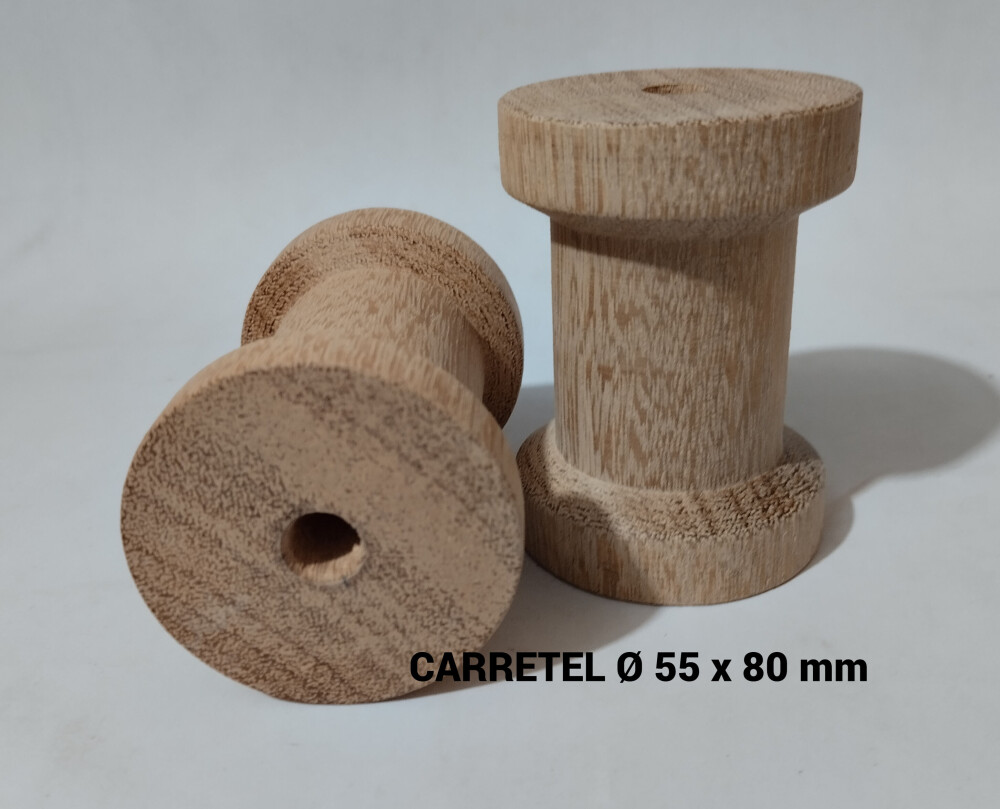 CARRETEL DE MADEIRA Ø 55 x 80 mm