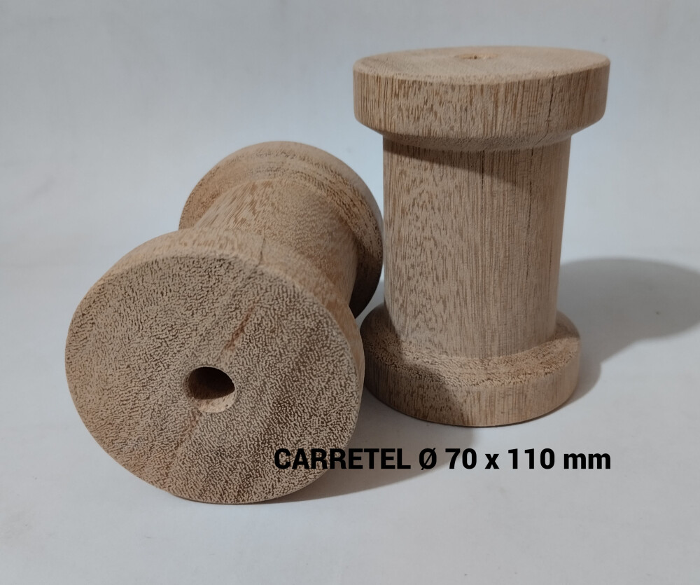 CARRETEL DE MADEIRA Ø 70 x 110 mm
