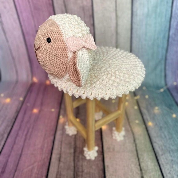 BANCO OVELHA AMIGURUMI banco + capa