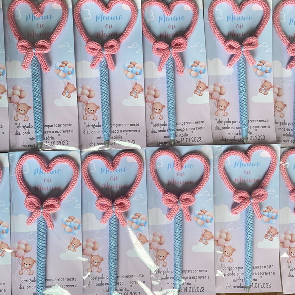 Canetas Personalizadas em Tricotin Chá Revelação