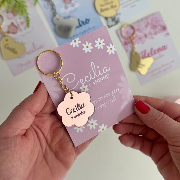 Chaveiros em Acrílico Espelhado Personalizado
