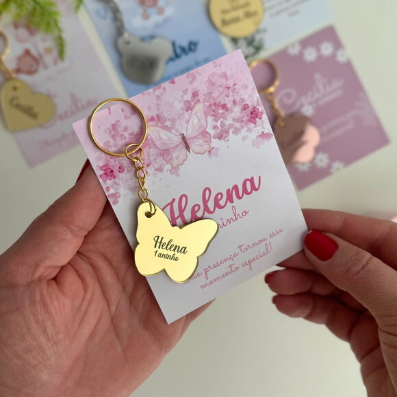 Chaveiros em Acrílico Espelhado Personalizado