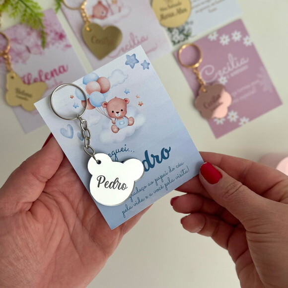 Chaveiros em Acrílico Espelhado Personalizado