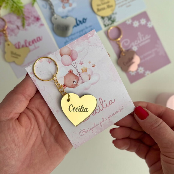 Chaveiros em Acrílico Espelhado Personalizado