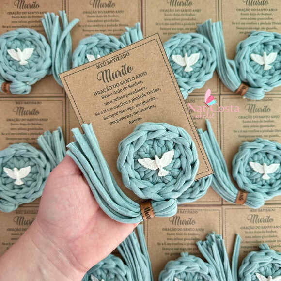 Kit 10 Lembrancinhas Mandalas para Batizado Personalizado