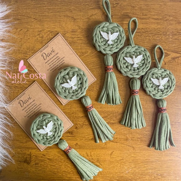 Kit 20 Lembrancinhas Mandalas para Batizado Personalizado
