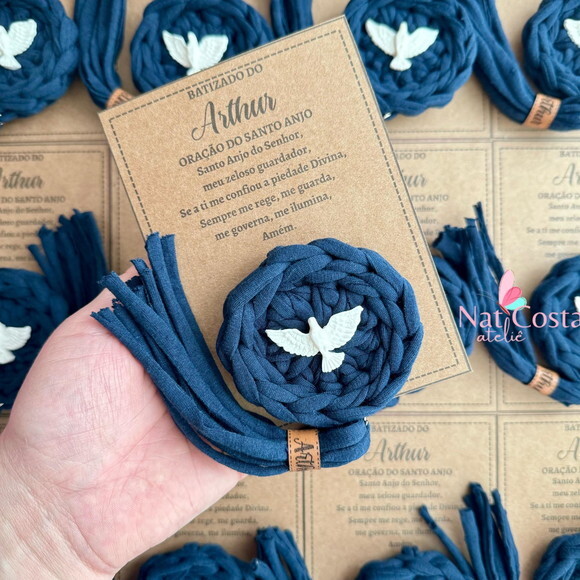 Kit 30 Lembrancinhas Mandalas para Batizado Personalizado