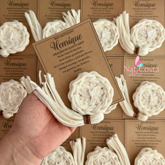 Kit 35 Lembrancinhas Mandalas para Batizado Personalizado