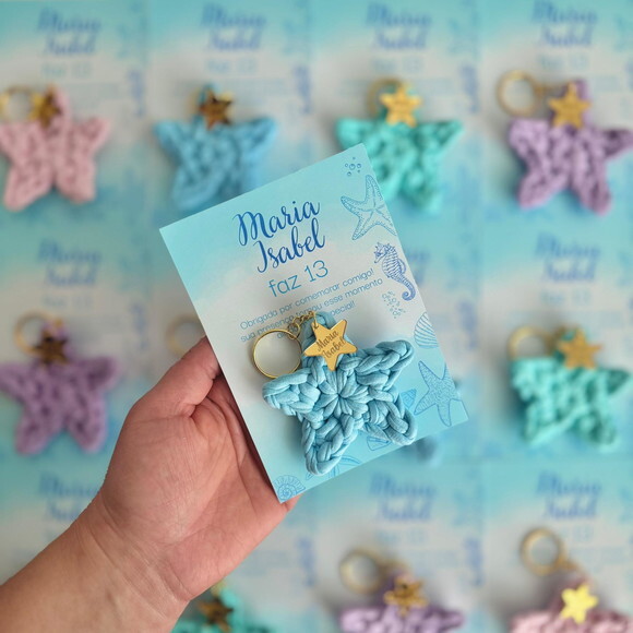 Lembrancinhas Chaveiros Estrela Fio de Malha