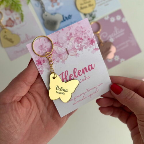 Chaveiros em Acrílico Espelhado Personalizado