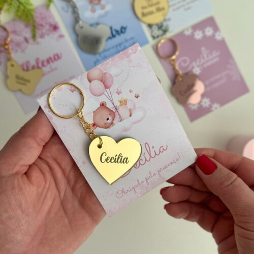 Chaveiros em Acrílico Espelhado Personalizado