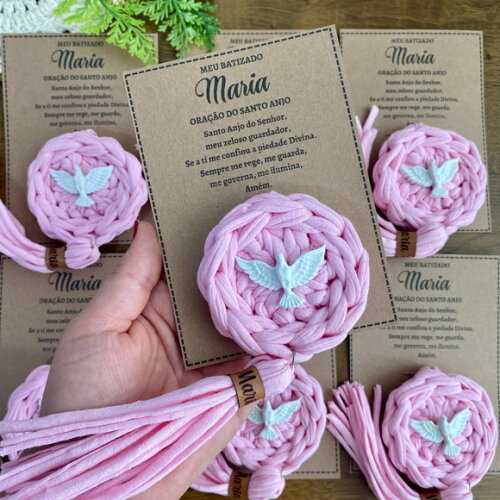 Kit 10 Lembrancinhas Mandalas para Batizado Personalizado