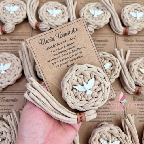 Kit 15 Lembrancinhas Mandalas para Batizado Personalizado