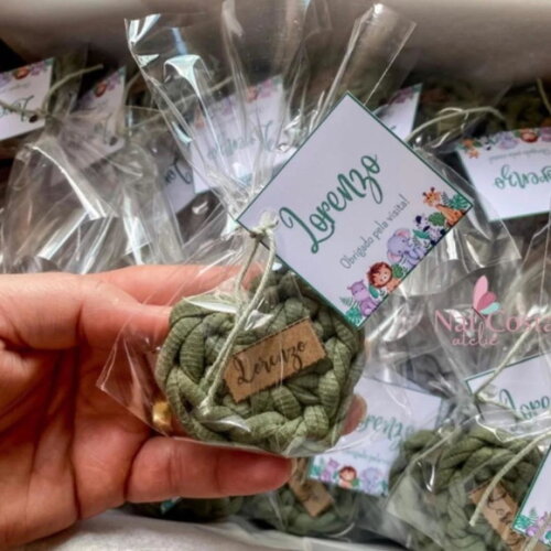 Kit 20 Lembrancinhas Completas Chaveiro Fio de Malha