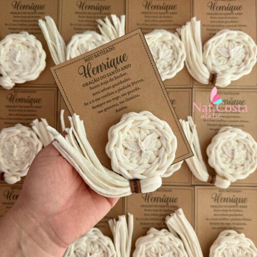 Kit 35 Lembrancinhas Mandalas para Batizado Personalizado