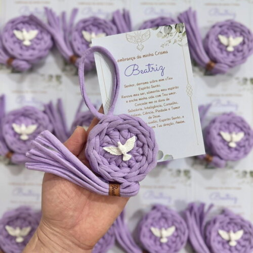 Kit 60 Lembrancinhas Mandalas para Batizado Personalizado