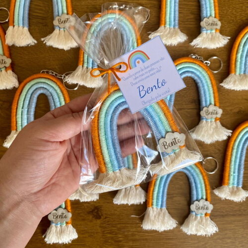 Lembrancinhas Arco Íris Macrame Maternidade