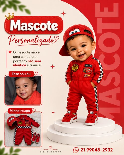 Mascote Personalizado para Festas Infantis – Arte Digital Exclusiva