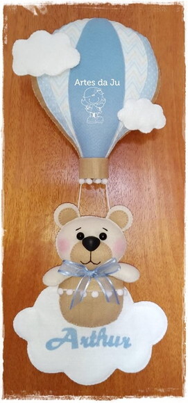 Enfeite de Porta Urso no Balão