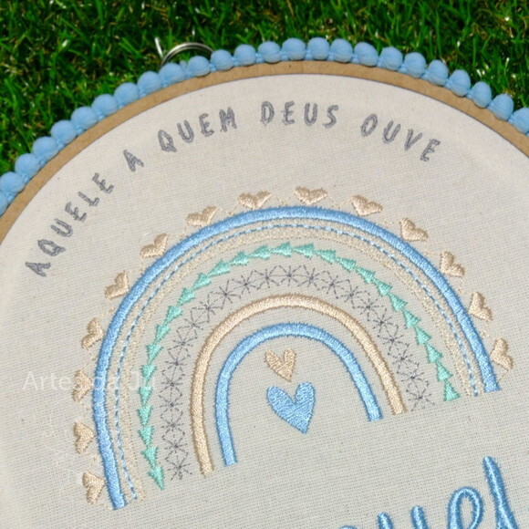 Enfeite Maternidade Arco Íris Boho