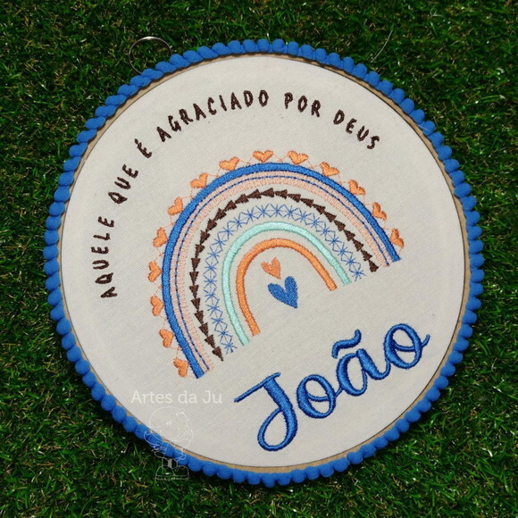 Enfeite Maternidade Arco Íris Boho