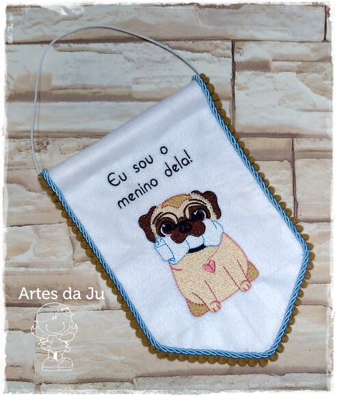 Flâmula Decorativa - Pug (eu Sou o Menino Dela!)
