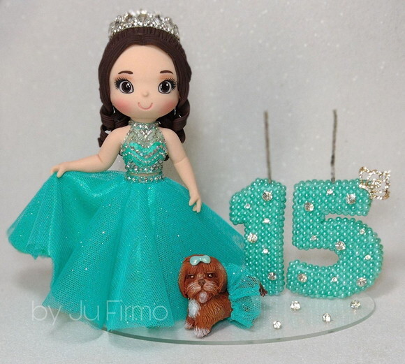 Topo Vela Personalizado com Pet - 15 Anos(debutante)