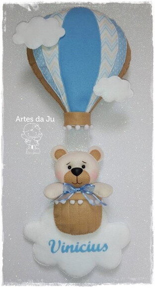 Enfeite de Porta Urso no Balão