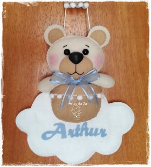 Enfeite de Porta Urso no Balão