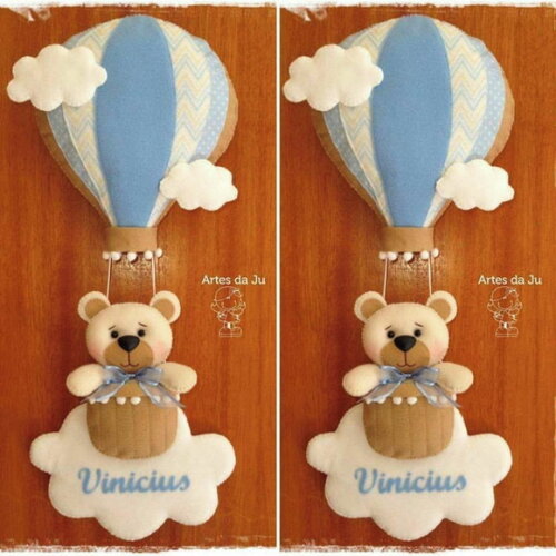 Enfeite de Porta Urso no Balão