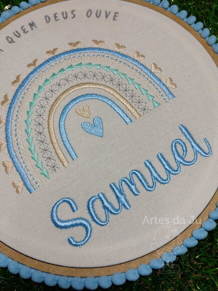 Enfeite Maternidade Arco Íris Boho