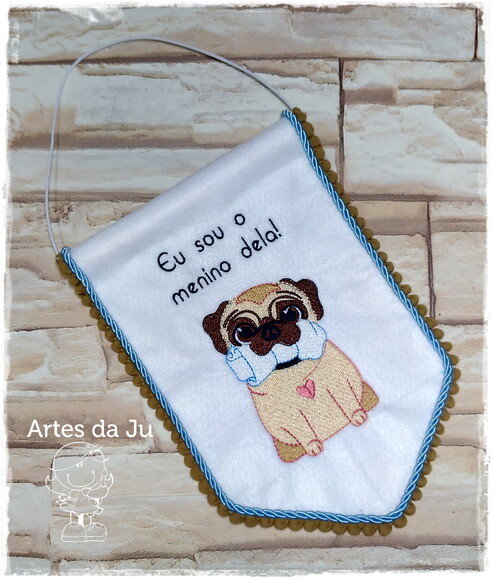 Flâmula Decorativa - Pug (eu Sou o Menino Dela!)