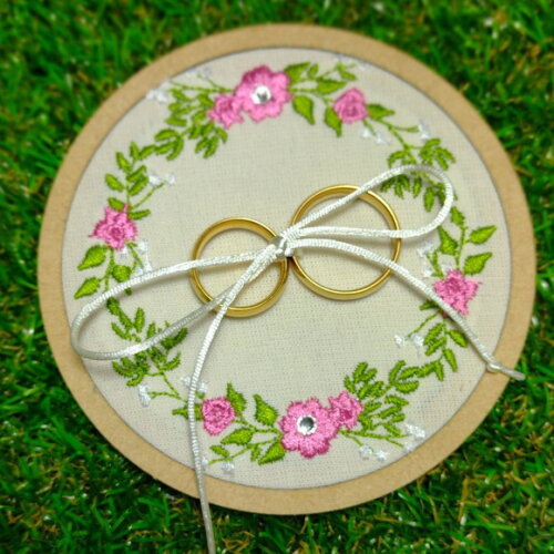 Mini Porta Alianças - Floral