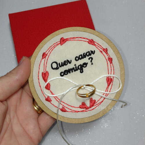 Mini Porta Alianças - Quer Casar Comigo?