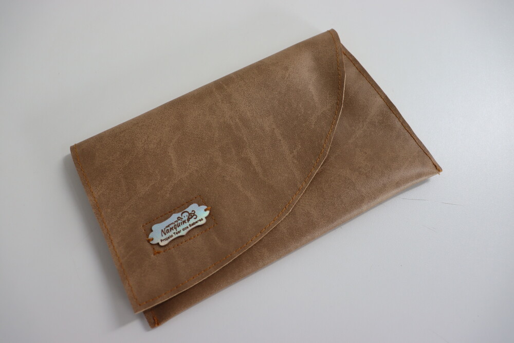 Carteira Soulier bronze em couro