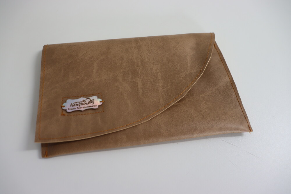 Carteira Soulier bronze em couro