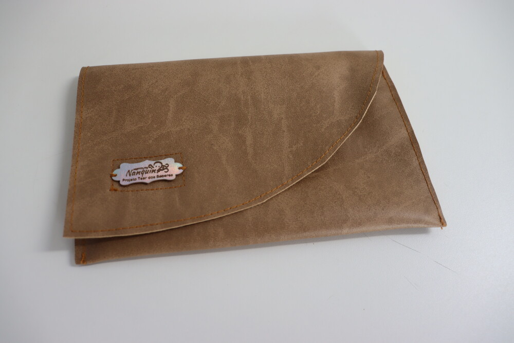 Carteira Soulier bronze em couro