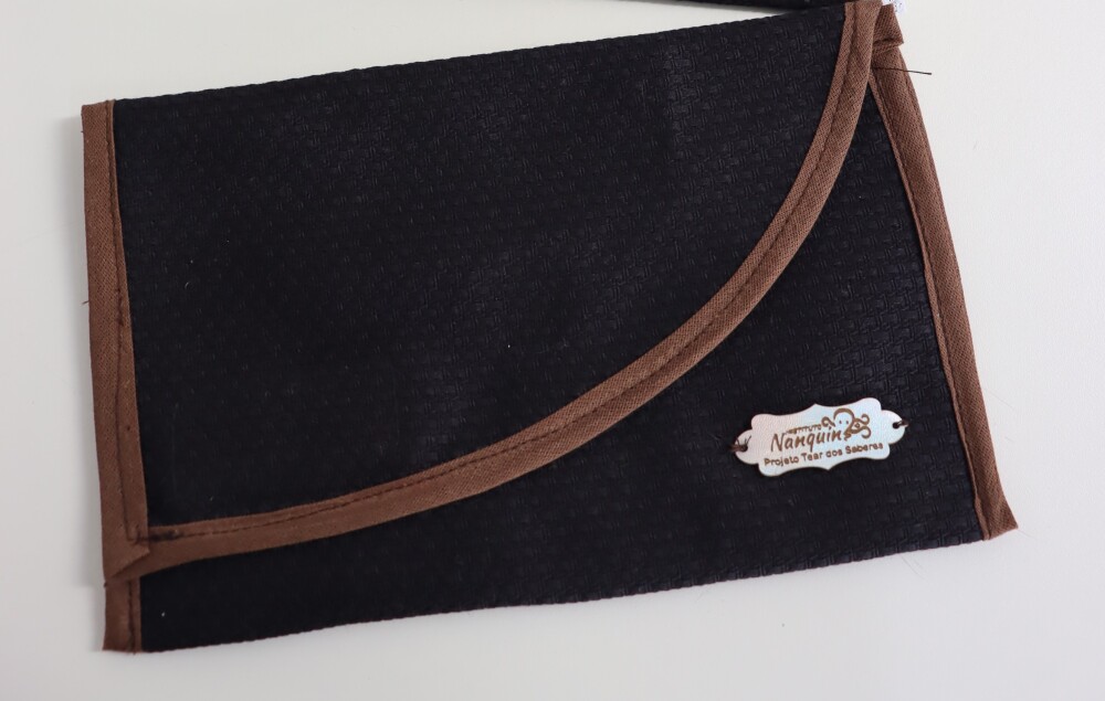 Carteira Soulier bronze em couro