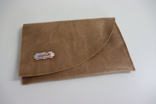 Carteira Soulier bronze em couro