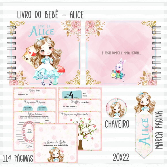 Livro do bebê Alice