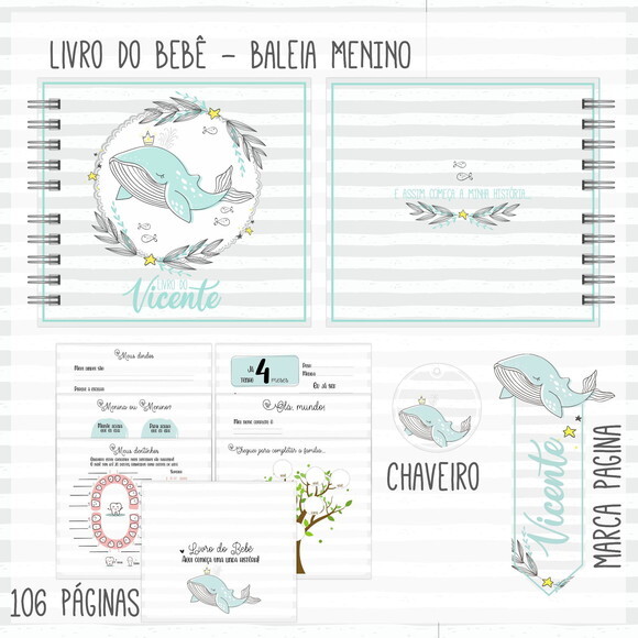 Livro do bebê Baleia Menino