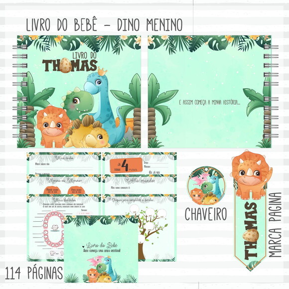 Livro do bebê Dino menino