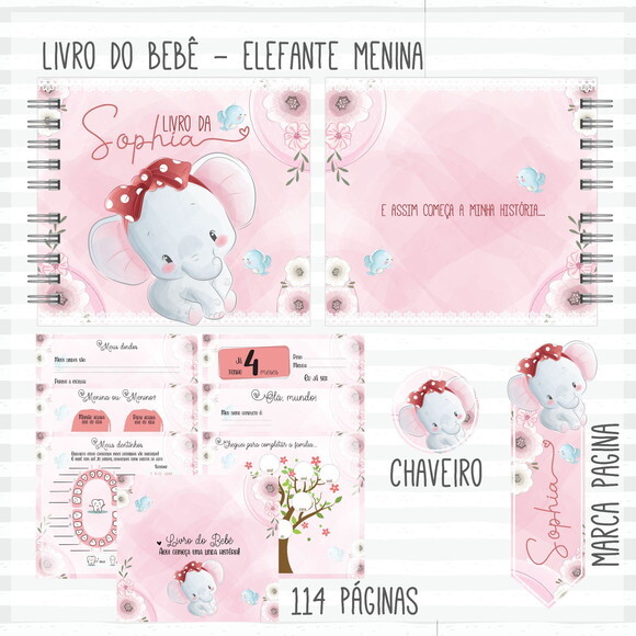 Livro do Bebê Elefante Menina