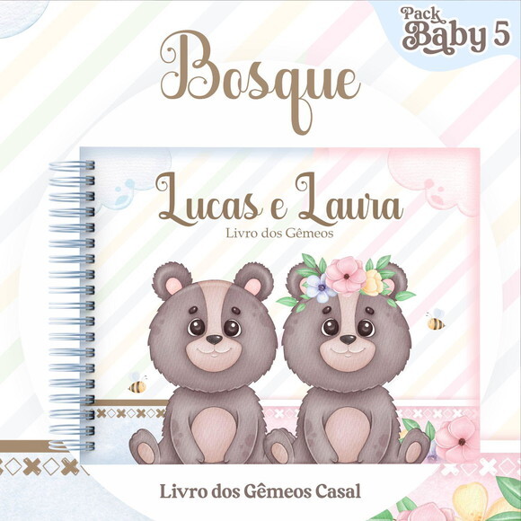 Livro do Bebê Gêmeos Casal