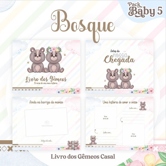 Livro do Bebê Gêmeos Casal