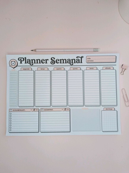 Planner de Mesa Semanal