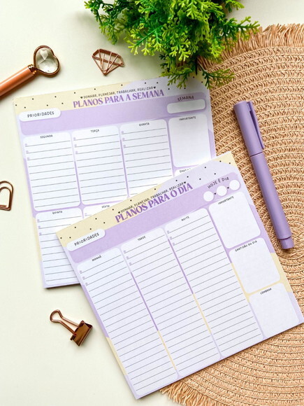Planner Semanal ou Mensal