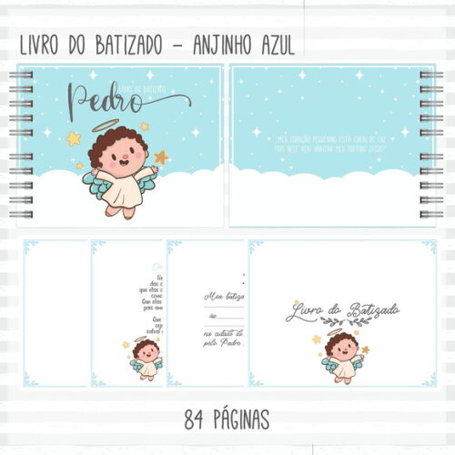 Livro do bebê Anjinho Azul